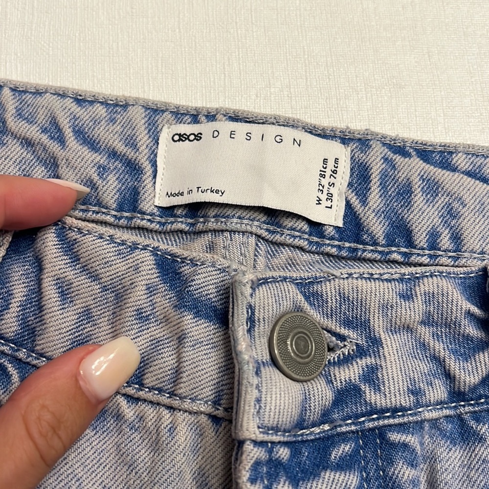 ASOS Design Straight Leg Pants In Washed Lavender - Picture 2 of 8